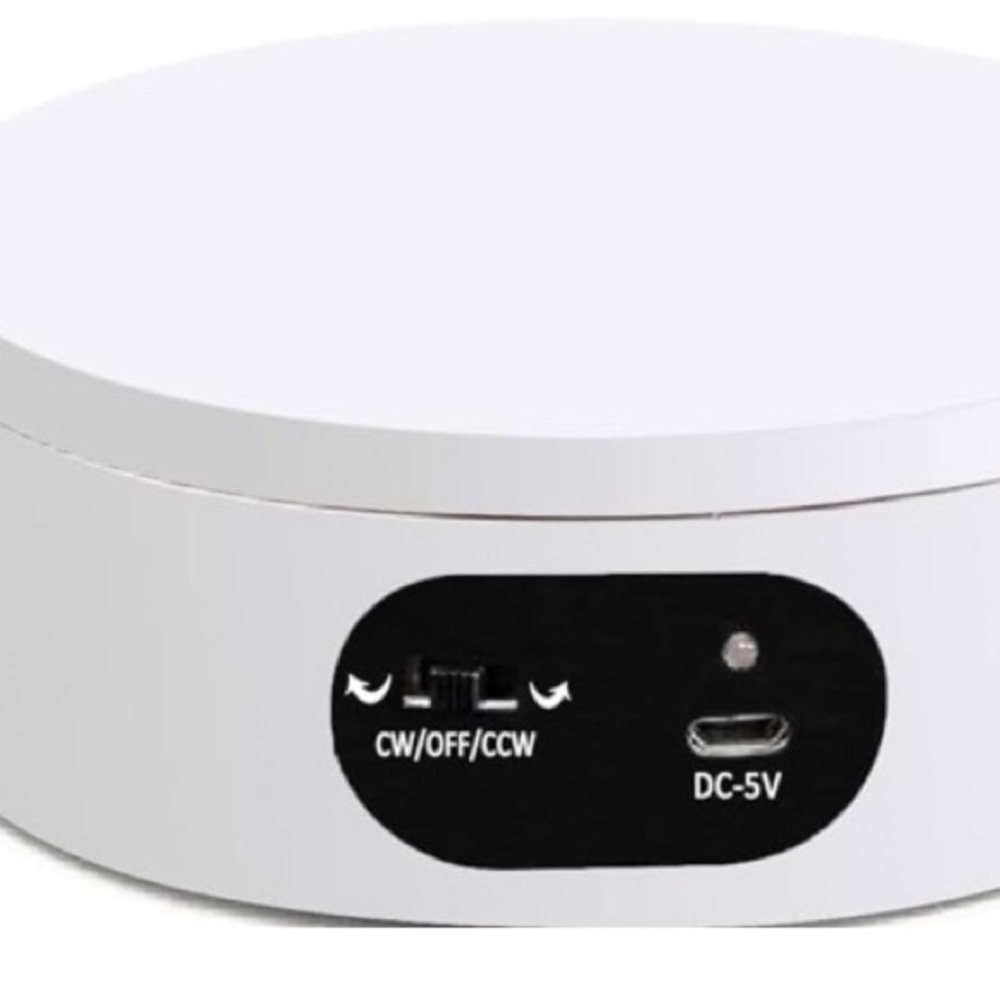 White Rotating Display Stand
